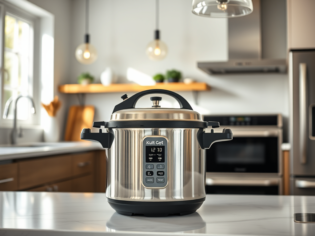 panela de pressao em cima de balcao