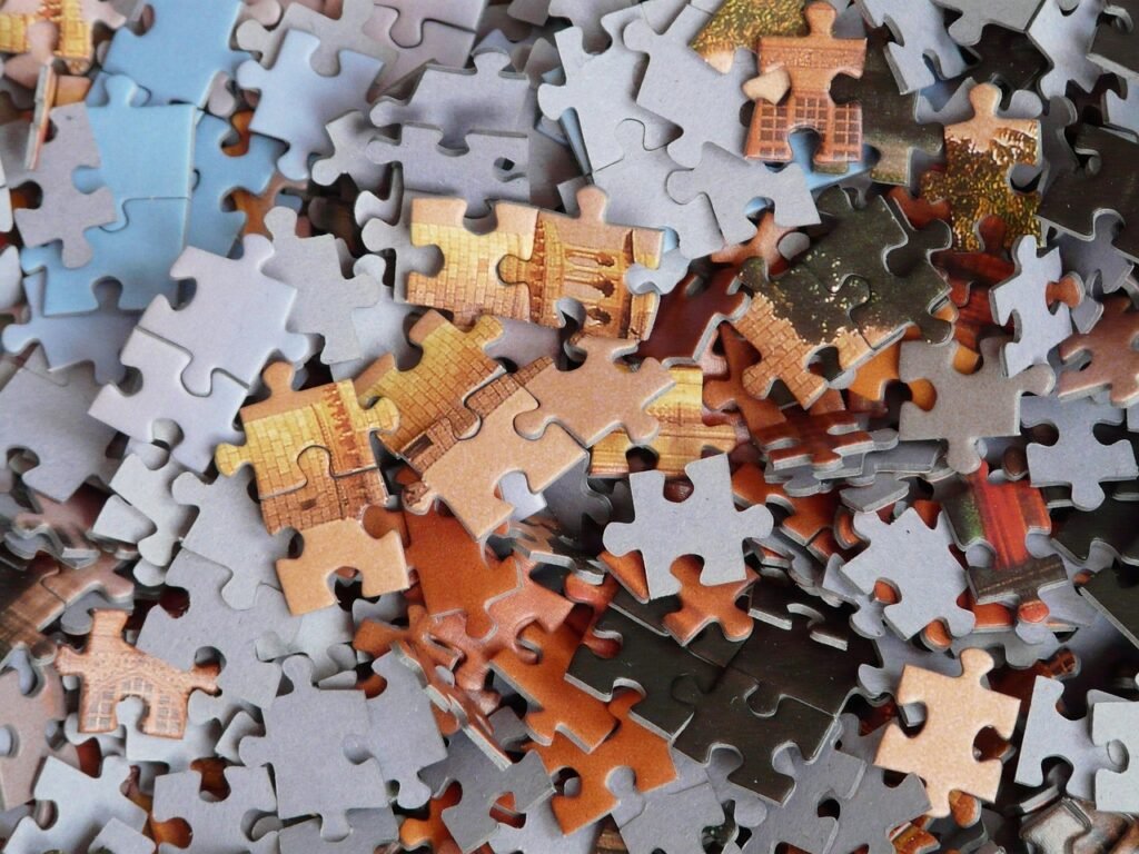 puzzle, unfinished, mixed up, unsolved, chaos, puzzle pieces, placement game, game, puzzle game, patience, boredom, pastime, share, put together, unfinished, unfinished, unsolved, chaos, chaos, chaos, chaos, chaos, puzzle pieces